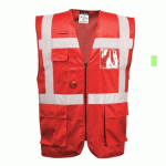 LOT DE 3 - PORTWEST F476 IONA GILET EXECUTIVE ROUGE - TAILLE L