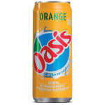 OASIS ORANGE, EN CANETTE, LOT DE 24 X 33 CL