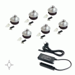 SPOT LED ENCASTRABLE ORIENTABLE - 12 V - BLANC - KIT DE 6 - POLARIS EMUCA