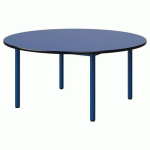 TABLE MALIBU Ø 120 T2 4P STRA BLEU U525/NOIR BLEU 5005