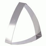 TRIANGLE INOX BOMBÉ 19 X 4 CM