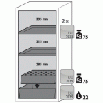 ARMOIRE SÉCURITÉ S-CLASSIC-90 S90.129.060.WDASR GRIS CLAIR