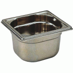 BAC GASTRONORME PLEIN INOX - SANS ANSE - GN 1/6 PROFONDEUR 10 CM