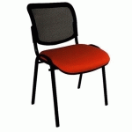 CHAISE VISITEUR ISO MESH ROUGE