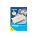 ETIQUETTES OPAQUES MULTI USAGES 199,6 X 289,1 MM AGIPA 102418 BLANCHES - BOITE DE 100