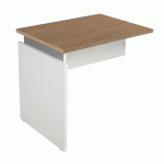 RETOUR SUSPENDU LINÉO 80 X 60 CM 1 PIED PANN.BLANC ENTRETOISE ALU - SIMMOB