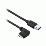 STARTECH.COM CÂBLE MICRO USB 3.0 SLIM - CORDON USB-A VERS MICRO-B À ANGLE GAUCHE DE 1 M - USB 3.1 GEN 1 (5 GB/S) - M/M - CÂBLE USB - MICRO-USB DE TYPE B POUR USB TYPE A - 1 M