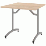 TABLE TIM 80X80 CM T2 - DL - PLAT STRAT ABS - ACACIA/GRIS ARG - RODET