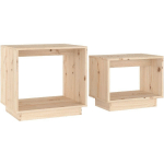 VIDAXL - TABLES BASSES GIGOGNES 2 PCS BOIS DE PIN MASSIF