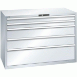 ARMOIRE GRIS CLAIR 1431X725X1000 AVEC 5 TIR. 200KG - LISTA