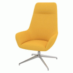 FAUTEUIL CITY DOS HAUT APP-TÊTE PIED ALU TISSU SAFRAN - QUADRIFOGLIO