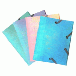LOT DE 25 - CHEMISES À ÉLASTIQUES 3 RABATS PP CANDY TIDY - A6 - COULEURS ASSORTIES
