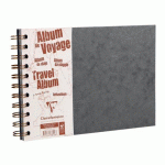 LOT DE 5 - ALBUM DE VOYAGE AGE BAG RELIURE INTÉGRALE A5 PAYSAGE 80 PAGES LIGNÉ 120G + UNI À GRAIN 160G - GRIS