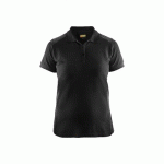 POLO DE TRAVAIL FEMME EN COTON 3390 - NOIR ET GRIS FONCÉ - S BLAKLADER