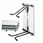 TABLE DE RÉUNION RECTANGULAIRE PLIANTE CLASSIQUE L 160 X P 70 CM GRIS PIÈTEMENT NOIR