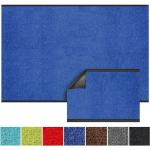 TAPIS DE PORTE PAILLASSON D'ENTRÉE MONOCHROM BLEU 90 X 300 CM - BLEU