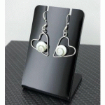 BOUCLES D'OREILLES ARGENT OEIL DE SAINTE LUCIE COEUR