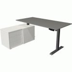 BUREAU RÉGLABLEAVEC RANGEMENT MOVE 1 - ANTHRACITE - GRIS - KERKMANN