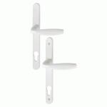 ENSEMBLE SUR PLAQUE CARRÉ 8MM À MONTAGE RAPIDE ENTRAXE 92MM NEW YORK TYPE CLE I FINITION BLANC - HOPPE – 3293347