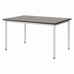 TABLE MALIBU 120X80 T4 4P STRA ANTIB BÉT F186/NOIR BLC 9016