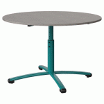 TABLE MALIBU Ø 120 T3/T6 PC ST ABS BÉTON F186/BLEU 5018