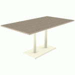 TABLE MENORCA 160X90 T6 ÉP. 24MM STRAT ABS CHÊNE B./1013 - MOBIDECOR