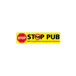 SIGNALETIQUE.BIZ FRANCE - ADHESIF STOP PUB - NON A LA PUBLICITE ET AUX JOURNAUX D'ANNONCES (G1525) - JAUNE - JAUNE