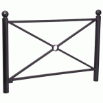 BARRIÈRE PROVINCE SIMPLE CROIX 1.57 M BOULE - ZINC NOIR 9005 - PROCITY