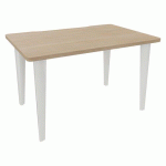 BUREAU EVIDENCE L.120 X P.80 CM CHÊNE NATUREL PIED BLANC - VINCO