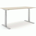 BUREAU RÉGLABLE STEELFORCE PRO 670 SLS 200CM - ARGENT CHÊNE - ACTIFORCE