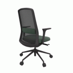 CHAISE DE BUREAU ROCKIT NOIR - VERT FONCÉ