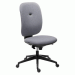 CHAISES DE BUREAU ALIA TISSU - DOSSIER HAUT AVEC SOUTIEN LOMBAIRE - MÉCANISME SYNCHRONE - PIEDS NOIR