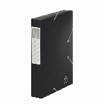 CHEMISE BOX CARTE CARTOBOX EXACOMPTA 24 X 32 CM DOS 6 CM NOIRE
