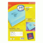 ETIQUETTE ADRESSE LASER 99,1 X 38,1 MM AVERY L7563-25 TRANSPARENTE - POCHETTE DE 350