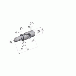 GENOUILLÈRE 17 MM P9,9 F10 À VIS POINTEAU M5 NICKELÉ - CHERUBINI - 7913ZNCHNK