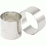LOT DE 4 NONNETTES INOX RONDES DIAMÈTRE 5 CM HAUTEUR 5 CM