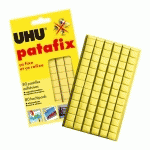 PÂTE ADHÉSIVE UHU PATAFIX ORIGINAL JAUNE REPOSITIONNABLE - ETUI DE 80 PASTILLES
