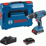 PERCEUSE VISSEUSE GSR 18V-21 + 2 BATTERIES (2+4AH) + 1 CHARGEUR + L-BOXX BOSCH