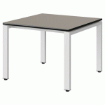 TABLE MALIBU 80X80 T3 SOUDÉ STR GRIS U727/NOIR BLC 9016