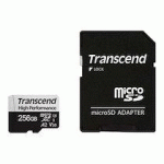 TRANSCEND HIGH PERFORMANCE 330S - CARTE MÉMOIRE FLASH - 256 GO - MICROSDXC UHS-I