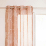 VOILAGE ARCA EN MÉTAL 140X240CM ROSE TERRACOTTA JACQUARD ATMOSPHERA CRÉATEUR D'INTÉRIEUR - ROSE TERRACOTTA