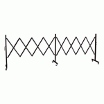 BARRIÈRE DE SÉCURITÉ EXTENSIBLE 4 M NOIRE AVEC ROULETTES - VISO