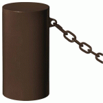 BORNE BARCELONE Ø 27 CM 1 ANNEAU - ZINC MARRON 8017 - PROCITY