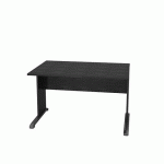 BUREAU DROIT L 120 CM, PIÉTEMENT EN L DÉCOR NOIR - MONTRÉAL 2