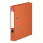 CLASSEUR A LEVIER PERGAMY - POLYPROPYLENE INTERIEUR/EXTERIEUR - DOS 5 CM - A4 - ORANGE