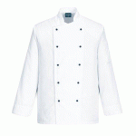 LOT DE 2 - PORTWEST C834 VESTE DE CUISINE SOMERSET BLANC - TAILLE XS