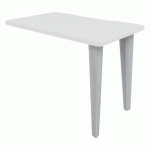 RETOUR EVIDENCE 100 X 60 CM BLANC PIED ALU - VINCO