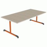 TABLE BANDANA 160X80 T2 DL STR POLY. ÉRABLE G. BEIGE/PAPAYE - MOBIDECOR
