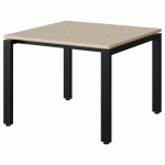 TABLE MALIBU 80X80 T3 SOUDÉ ST ISOS BEIGE 1460/BEI NOIR 9005