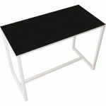 TABLE RÉUNION HAUTE EASY OFFICE 6 PERSONNES PLATEAU NOIR - MEET BY PAPERFLOW